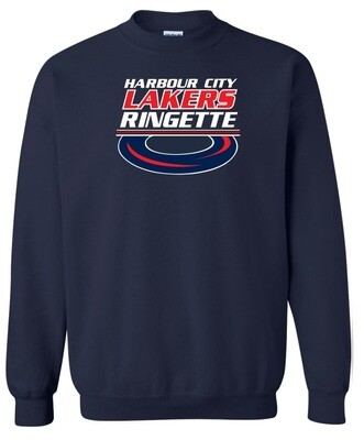 HCL - Navy Harbour City Lakers Ringette Ring Crewneck Sweatshirt