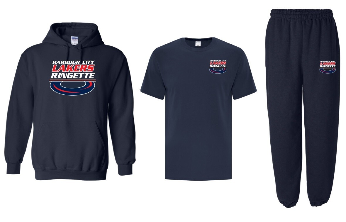 HCL - Navy Harbour City Lakers Ringette Ring Bundle (Navy Hoodie, Navy Cotton T-Shirt & Navy Sweatpants)