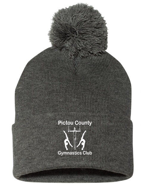 Pictou County Gymnastics Club - Dark Heather Grey Pom-Pom Beanie