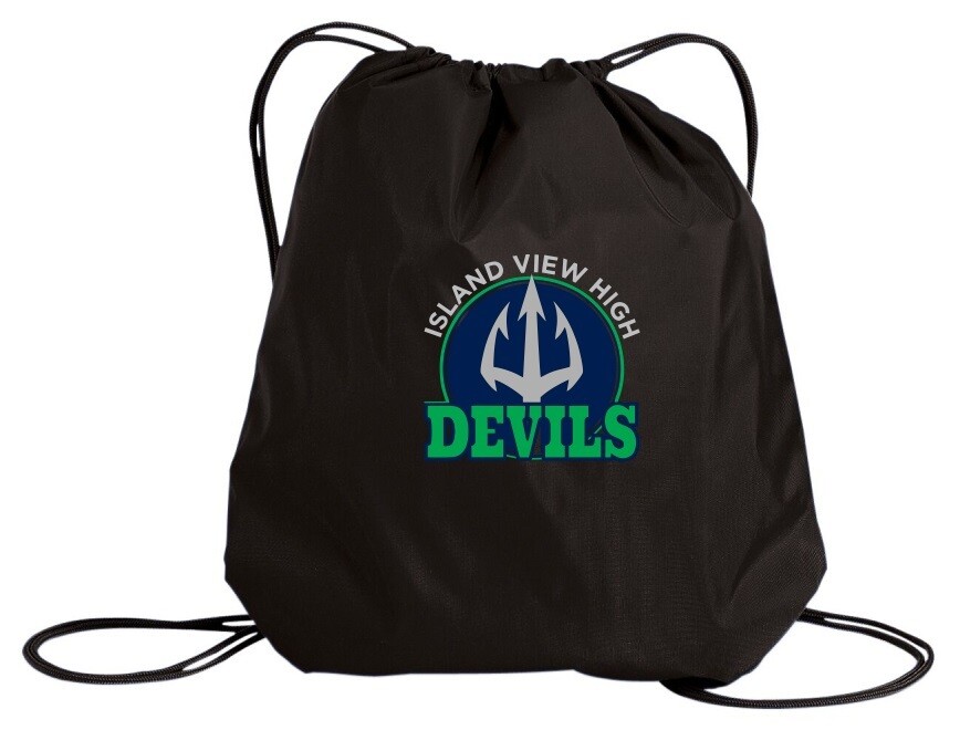 Island View High School - Black Island View Devils Cinch Bag