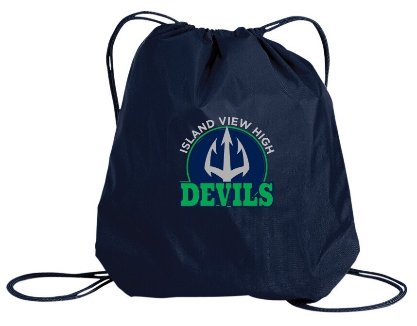 Island View High School - Island View Devils Navy Cinch Bag