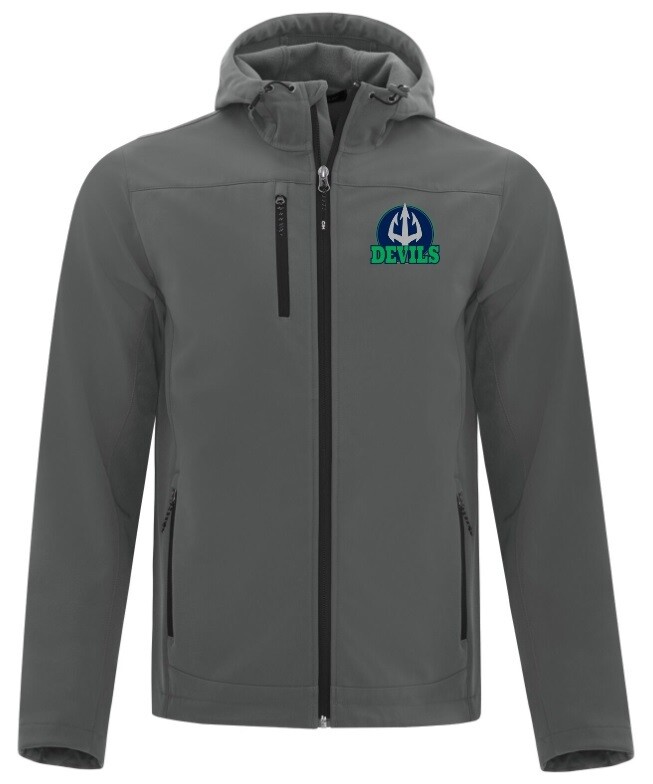 Island View High School - Men&#39;s Coal Grey Devils Soft Shell Jacket