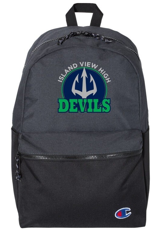 Island View High School - Heather Black Island View Devils Champion Backpack