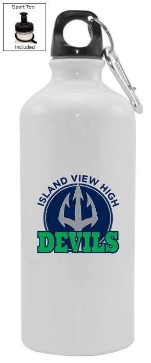 Island View High School - Island View Devils Aluminum Water Bottle