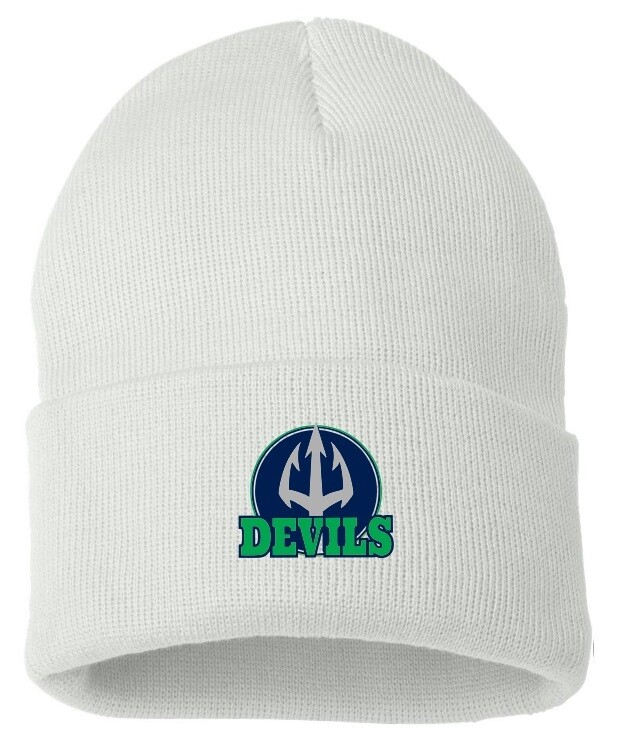 Island View High School - White Devils Cuff Beanie