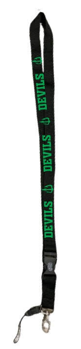 Island View High School - Black Devils Lanyard (Green Logo)