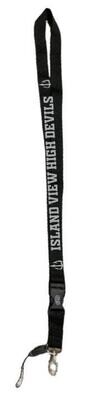 Island View High School - Black Island View Devils Lanyard (Grey Logo)
