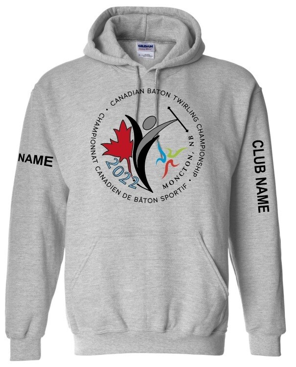 Canadian Baton Twirling Championship - Sport Grey Championship Logo Hoodie (Full Chest)