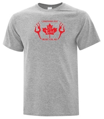 Canadian Baton Twirling Championship - Sport Grey Canadians 2022 Love 2 Twirl Logo T-Shirt (Full Chest)
