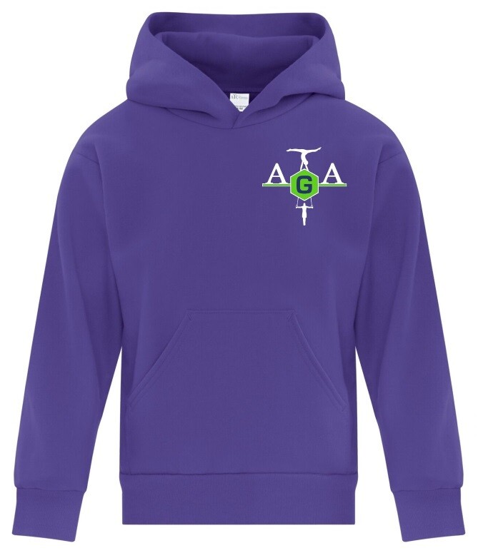 Athletics Gymnastics Academy - Purple AGA Hoodie (Left Chest)