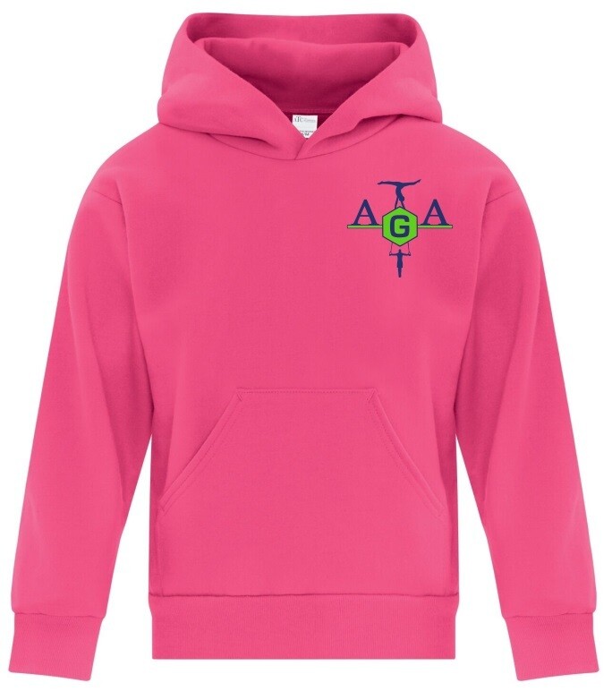 Athletics Gymnastics Academy - Pink AGA Hoodie (Left Chest)