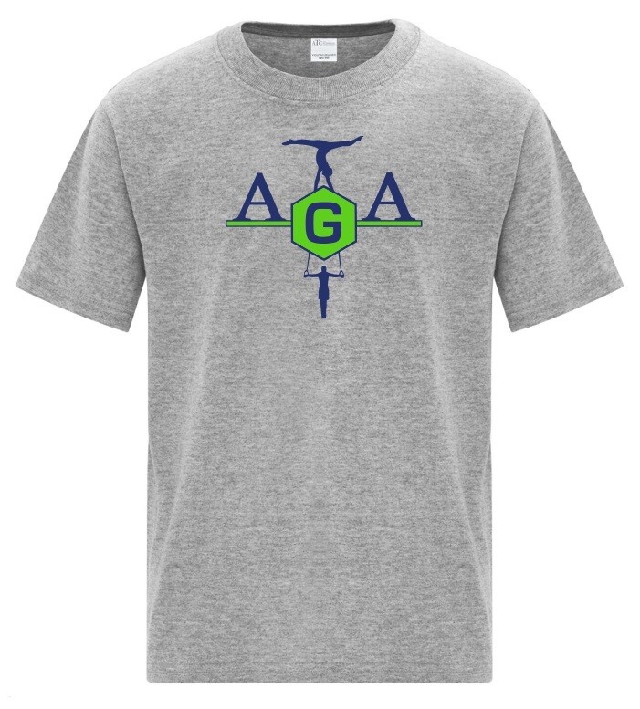 Athletics Gymnastics Academy - Sport Grey AGA T-Shirt (Full Chest)