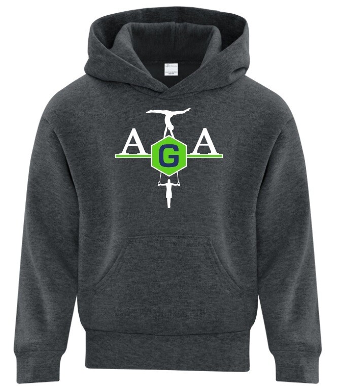 Athletics Gymnastics Academy - Dark Heather Grey AGA Hoodie (Full Chest)