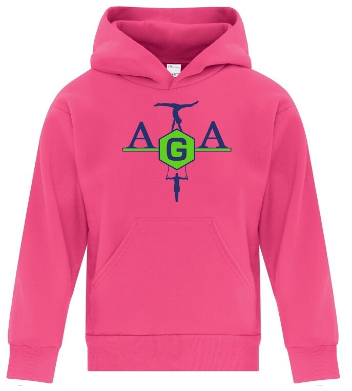 Athletics Gymnastics Academy - Pink AGA Hoodie (Full Chest)
