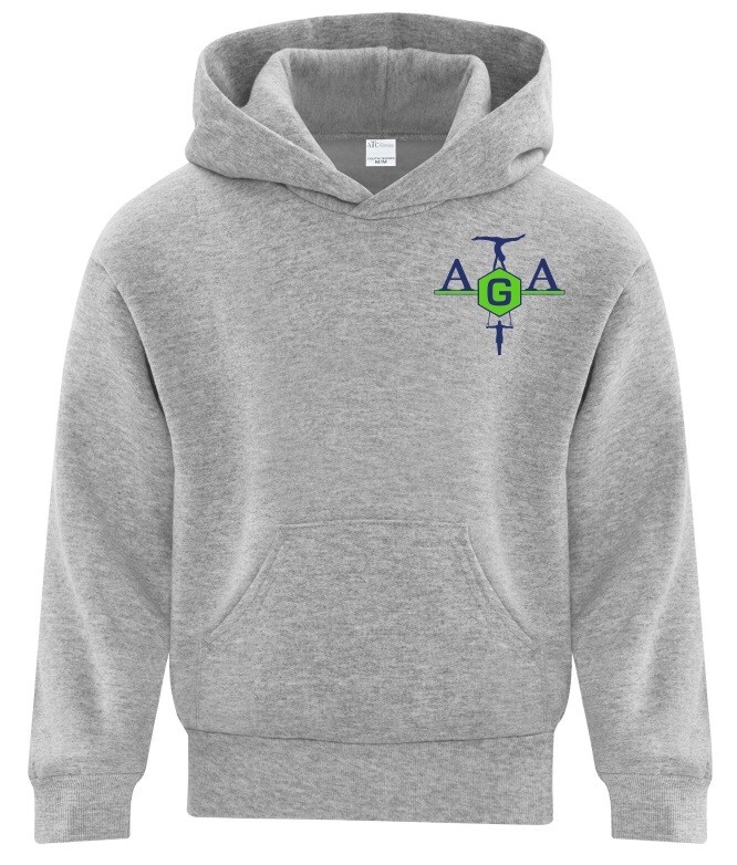 Athletics Gymnastics Academy - Sport Grey AGA Hoodie (Left Chest)