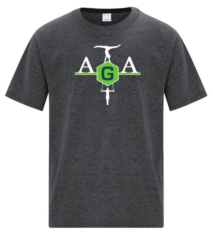 Athletics Gymnastics Academy - Dark Heather Grey AGA T-Shirt (Full Chest)