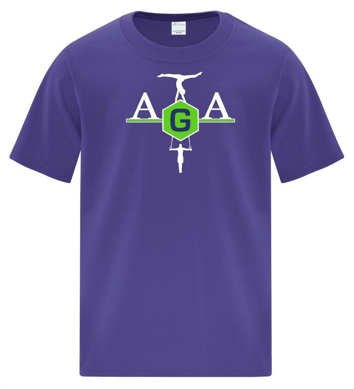 Athletics Gymnastics Academy - Purple AGA T-Shirt (Full Chest)