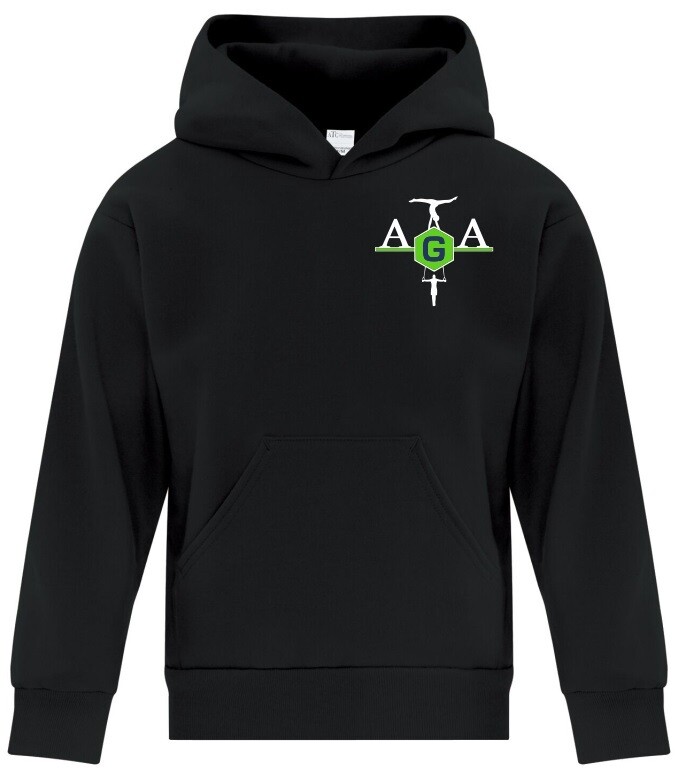 Athletics Gymnastics Academy - Black AGA Hoodie (Left Chest)