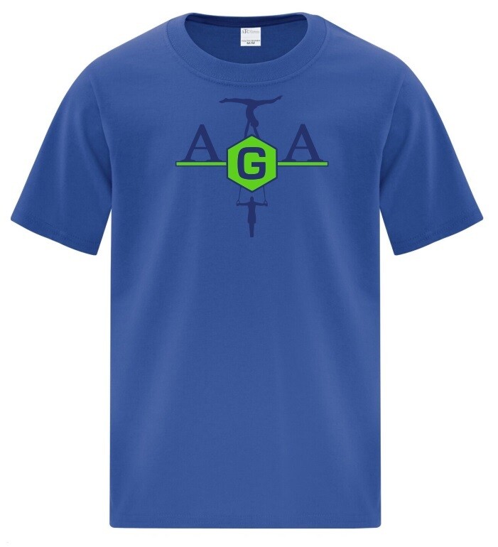 Athletics Gymnastics Academy - Royal Blue AGA T-Shirt (Full Chest)