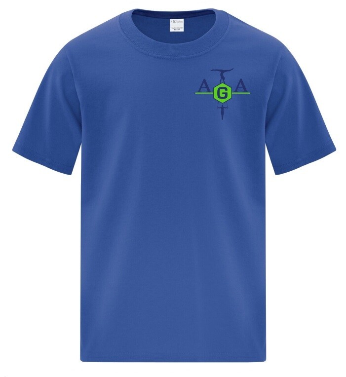 Athletics Gymnastics Academy - Royal Blue AGA T-Shirt (Left Chest)