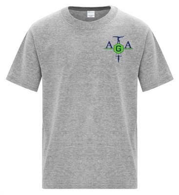 Athletics Gymnastics Academy - Sport Grey AGA T-Shirt (Left Chest)