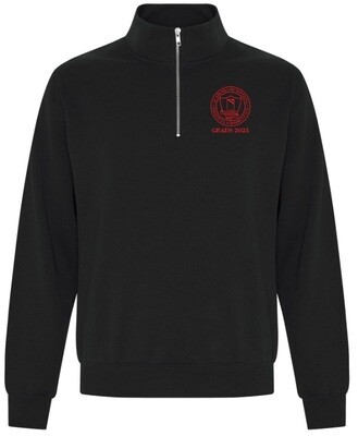 Pictou Academy - Graduation 1/4 Zip Sweatshirt (Red Logo)