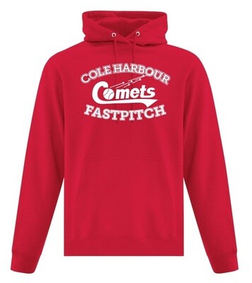 Cole Harbour Comets  - Red Comets Fastpitch Hoodie (White Logo)