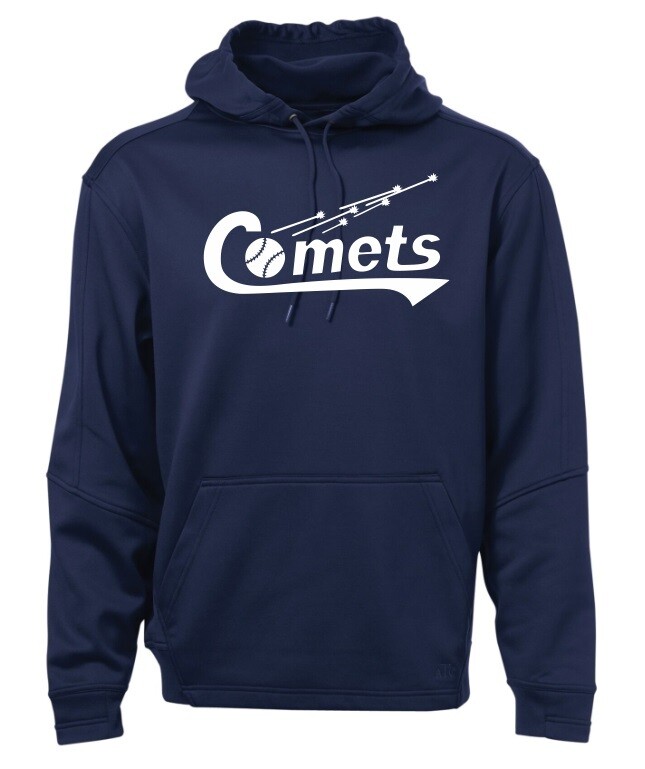 Cole Harbour Comets - Navy Comets PTECH Performance Hoodie (White Logo)