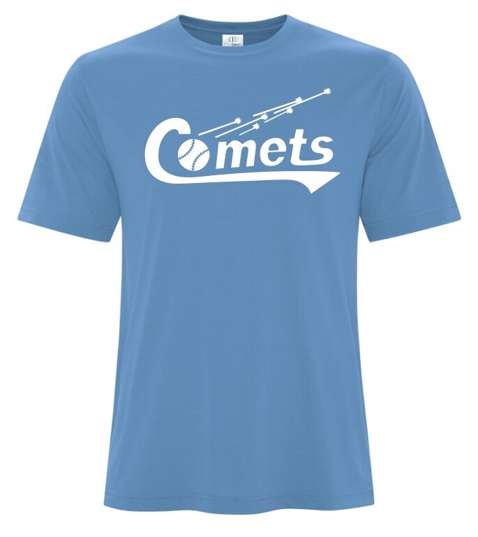 Cole Harbour Rockets - Light Blue Comets T-Shirt (White Logo)