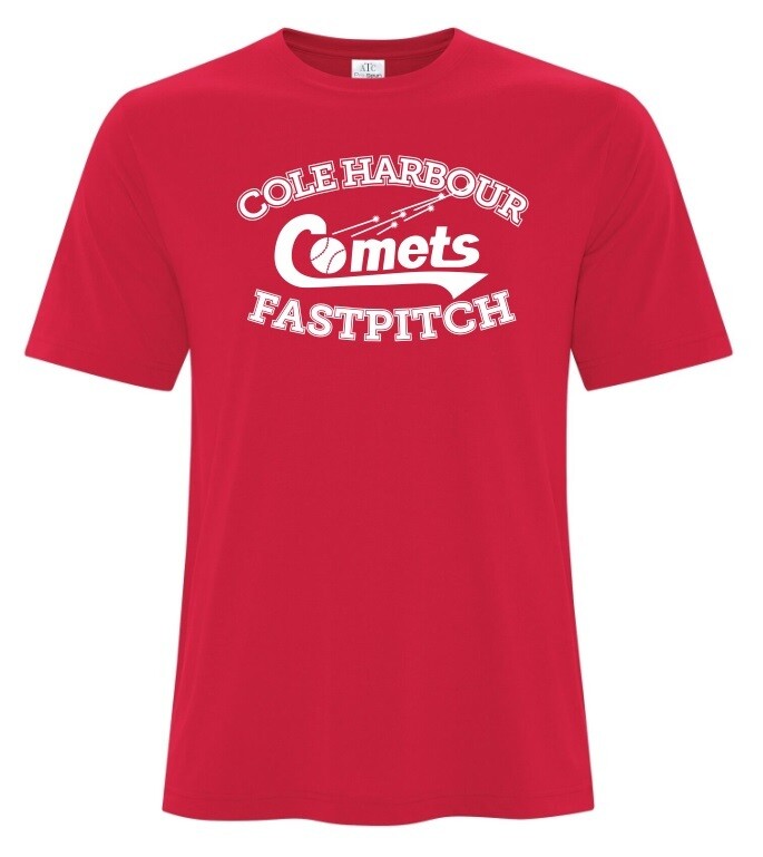 Cole Harbour Rockets - Red Comets Fastpitch T-Shirt (White Logo)