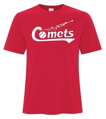 Cole Harbour Rockets - Red Comets T-Shirt (White Logo)