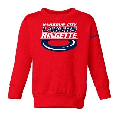 HCL - Red Harbour City Lakers Ringette Ring Toddler Crewneck Sweatshirt