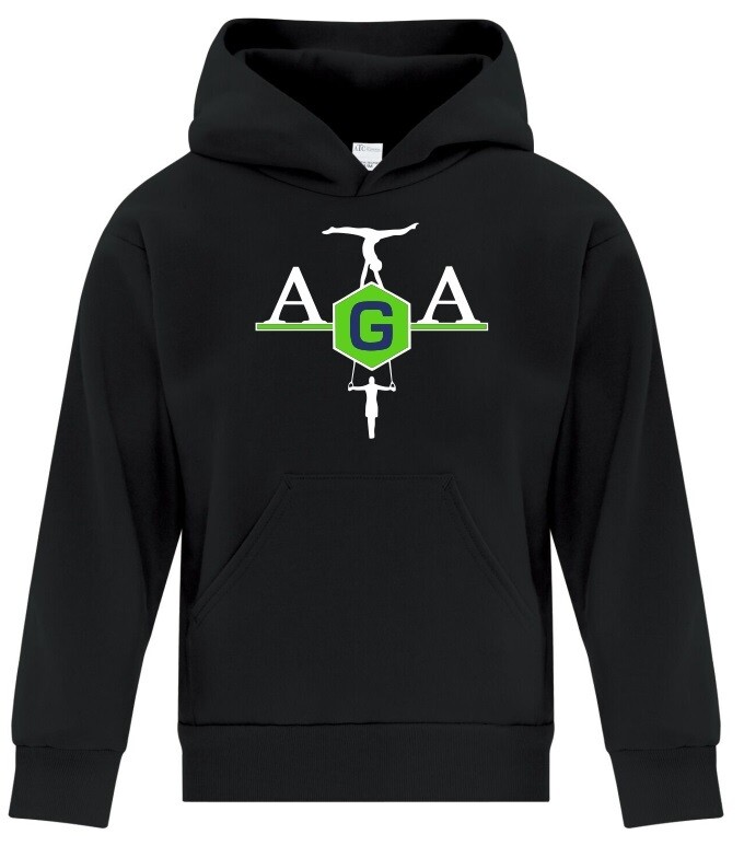 Athletics Gymnastics Academy - Black AGA Hoodie (Full Chest)