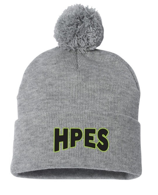 Humber Park Elementary - Heather Grey HPES Pom-Pom Beanie
