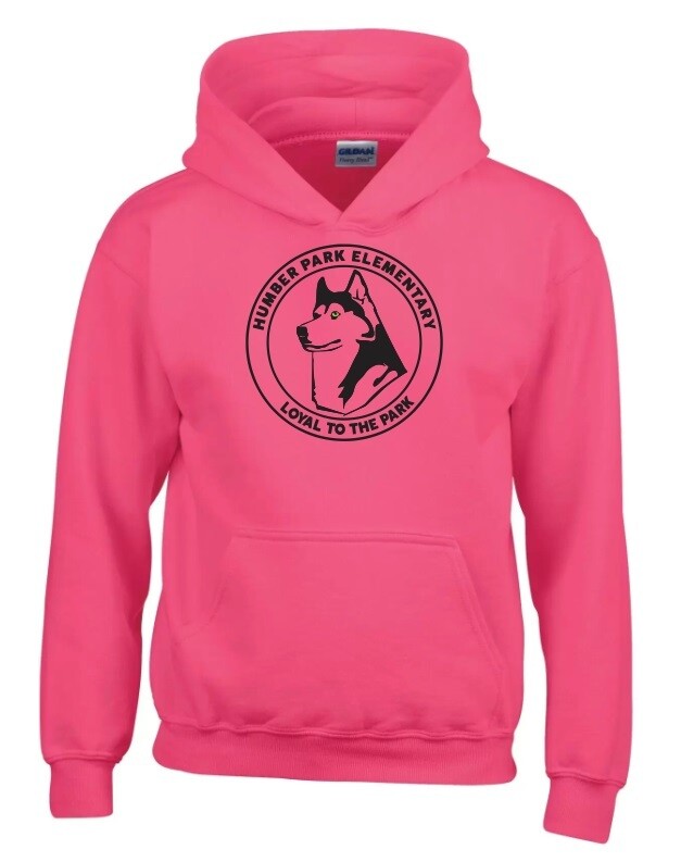 Humber Park Elementary  - Pink Humber Park Elementary Hoodie (Black Logo)