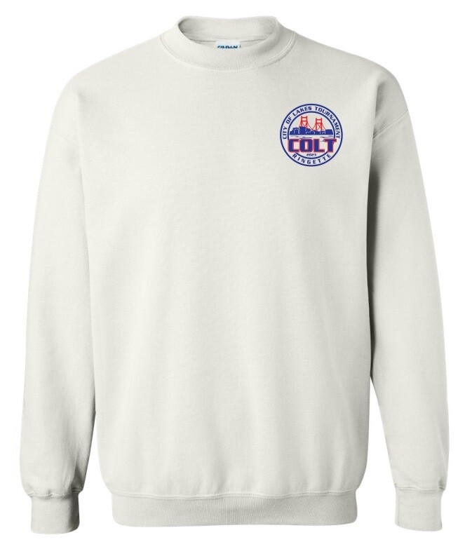 HCL - White COLT Crewneck Sweatshirt (Left Chest)