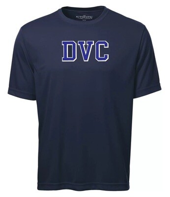 Dartmouth Volleyball Club - Navy DVC Short Sleeve Moist Wick (Full Chest Logo)