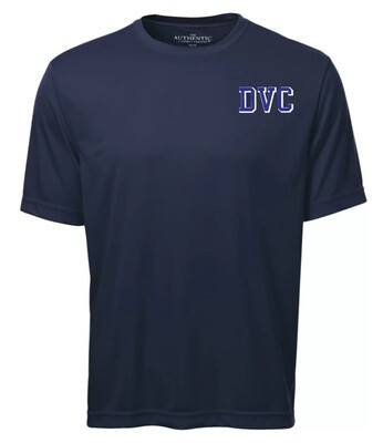 Dartmouth Volleyball Club - Navy DVC Short Sleeve Moist Wick (Left Chest Logo)