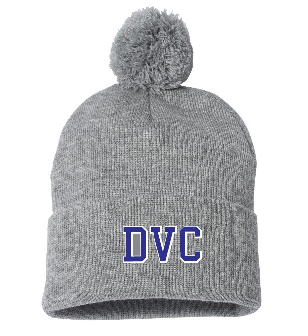 Dartmouth Volleyball Club - Athletic Heather DVC Pom-Pom Beanie