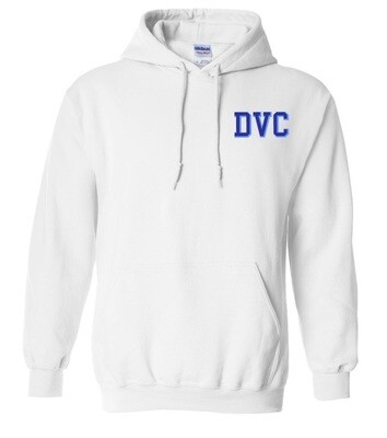Dartmouth Volleyball Club - White DVC Hoodie (Left Chest Logo)