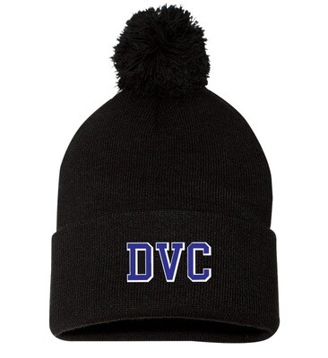 Dartmouth Volleyball Club - Black DVC Pom-Pom Beanie