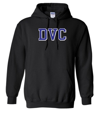 Dartmouth Volleyball Club - Black DVC Hoodie (Full Chest Logo)