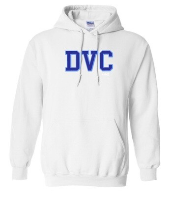 Dartmouth Volleyball Club - White DVC Hoodie (Full Chest Logo)