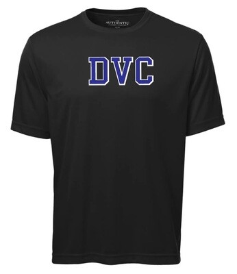 Dartmouth Volleyball Club - Black DVC Short Sleeve Moist Wick (Full Chest Logo)