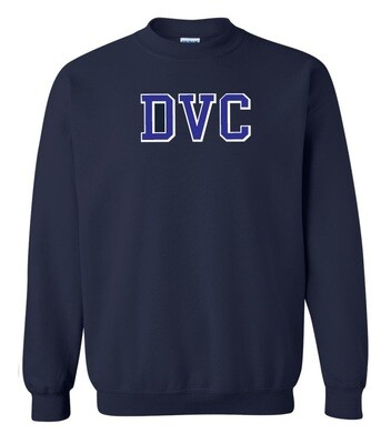 Dartmouth Volleyball Club - Navy DVC Crewneck Sweatshirt (Full Chest Logo)