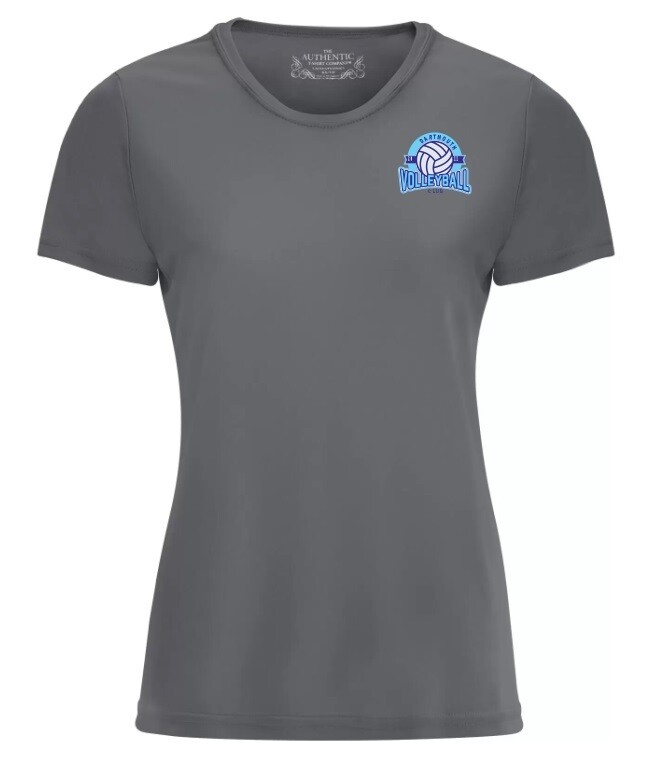 Dartmouth Volleyball Club -  Coal Grey Dartmouth Volleyball Club Logo Ladies Short Sleeve Moist Wick (Left Chest Logo)