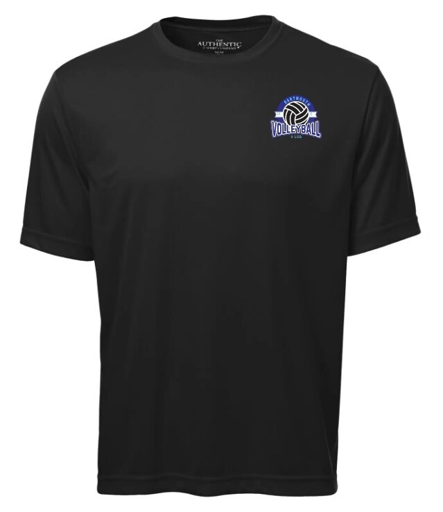 Dartmouth Volleyball Club - Black Dartmouth Volleyball Club Logo Short Sleeve Moist Wick (Left Chest Logo)