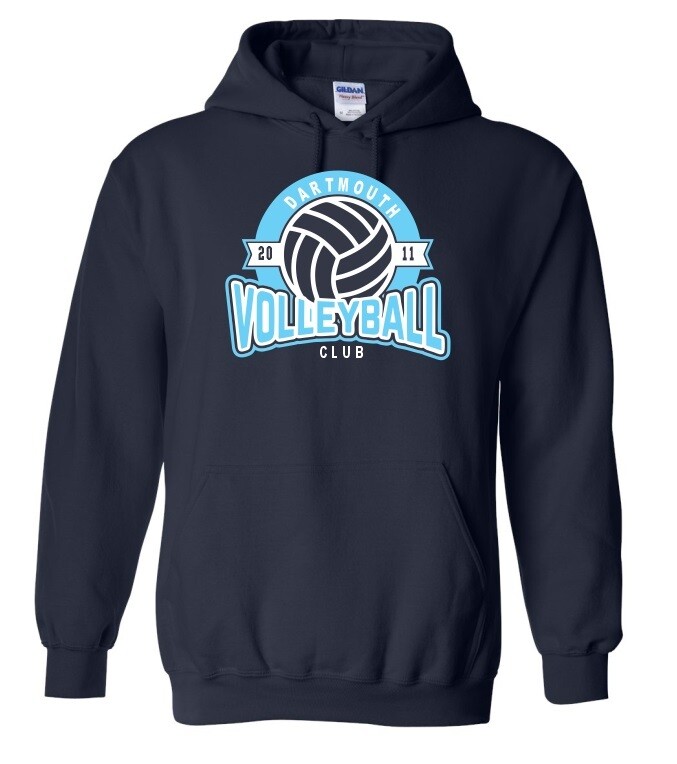 Dartmouth Volleyball Club - Navy Dartmouth Volleyball Club Logo Hoodie (Full Chest Logo)