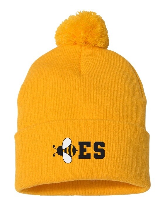 Brookhouse Elementary School - Sport Gold Bee-ES Pom-Pom Beanie