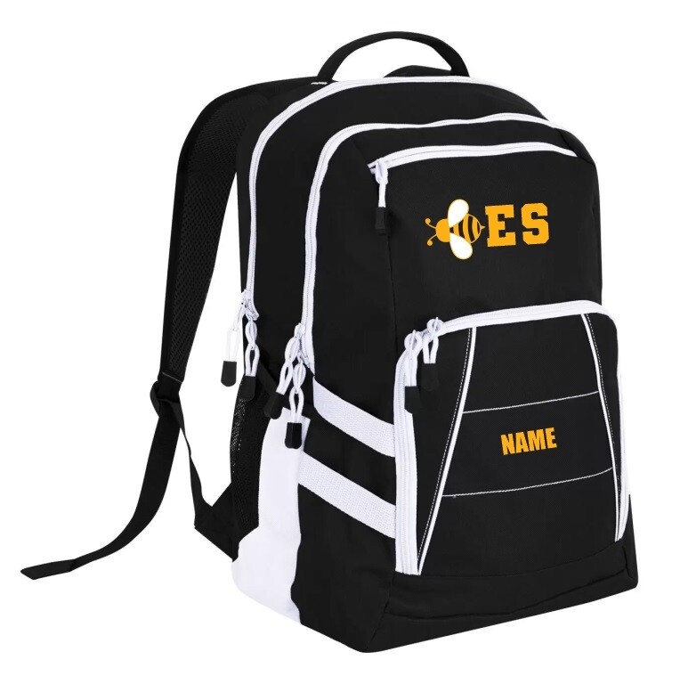 Brookhouse Elementary School - White and Black Bee-ES Backpack